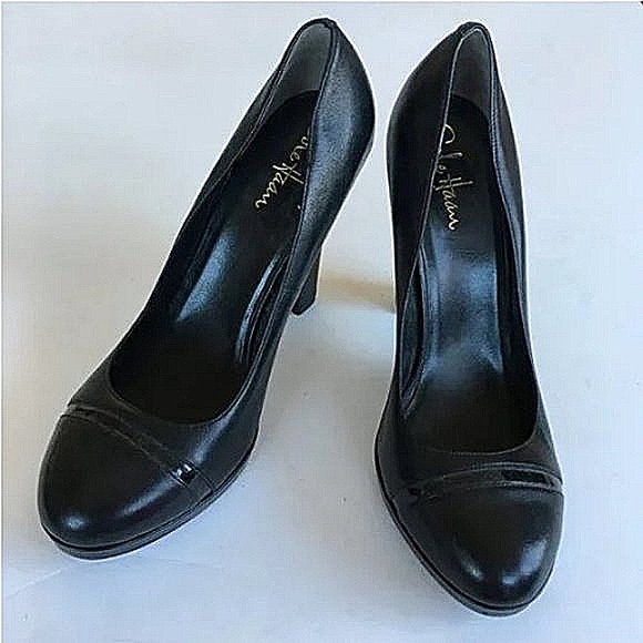 Cole Haan "Tonya II" Platform Chunky Heel Leather Pump- Sz. 8 - Picture 13 of 13